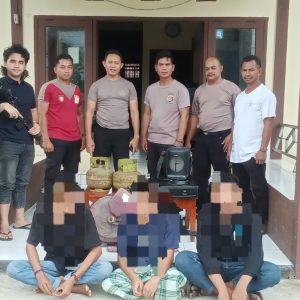 Tiga Maling Special Tabung LPG 3Kg dan Kompor Gas Rinnay di Ringkus Timsus Polsek Kempo.