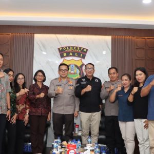 Sinergitas Penguatan Kelembagaan, KPU dan Bawaslu Denpasar Audensi ke Polresta Denpasar