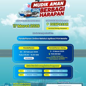 PLN Hadir untuk Masyarakat, 500 Kuota Mudik Gratis Denpasar di Buka Hari Ini