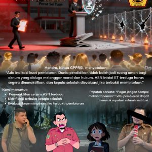 GPPRSI Sumut Desak Penonaktifan ASN Terduga Pelaku Pelecehan di SMK Negeri 1 Percut Sei Tuan