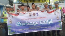 Satlantas Pemalang Berbagi Takjil Sekaligus Sosialisasikan Keselamatan Berkendara