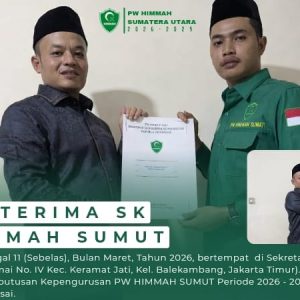 Resmi Menjabat, PW HIMMAH Sumut Periode 2026-2029 Terima SK dari Pimpinan Pusat
