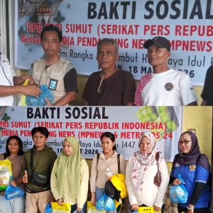 DPD SPRI Sumut Bersama Media Pendamping News dan Metropos24 Gelar Bakti Sosial Sambut Idul Fitri 1447 H di Medan