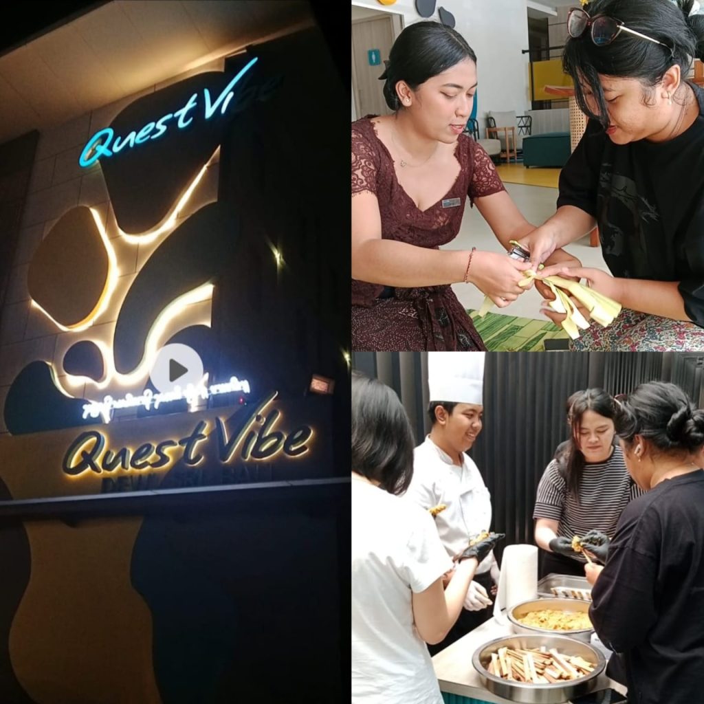 Quest Vibe Dewi Sri Hotel Ajak Tamu yang Nginap “Nyate” dan Buat Canang Sari