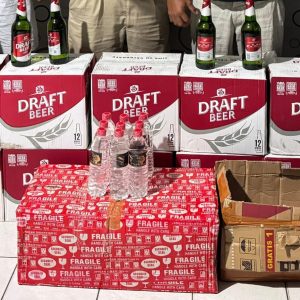 Antisipasi Kamtibmas Kondusif, Polres Dompu Gelar Razia Miras Ilegal, BB Bir Draft dan arak di Sita.
