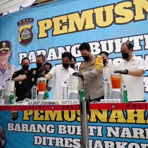 Kapolda Bali Pimpin Pemusnahan Narkotika Senilai Rp23,4 Miliar, Polda Bali Selamatkan Lebih dari 39 Ribu Jiwa