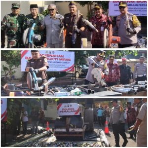 Polres Pemalang Musnahkan Ribuan Botol Miras dan Puluhan Knalpot Brong Jelang Operasi Ketupat Candi 2026