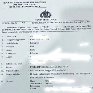 Kasus Dugaan Pelecehan ASN Jatim Menguat, Korban Cari Keadilan ke Polisi