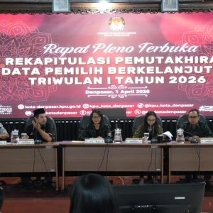 KPU Kota Denpasar Pastikan Tak Ada Pemilih Terlewat Dalam Pleno PDPB Triwulan I Tahun 2026