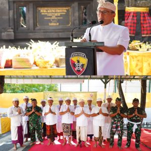 Pangdam IX/Udayana Hadiri Piodalan Pura Agung Udayana dan Dharma Shanti Hari Raya Nyepi Caka 1948