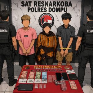 Dua Pria dan IRT Warga Kempo Diduga Big Bandar Narkoba di Ringkus Tim Opsnal Polres Dompu