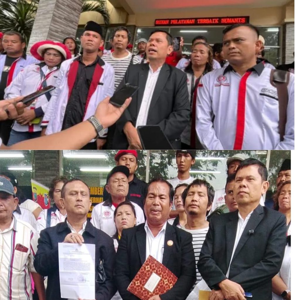 Lamsiang Sitompul SH MH Pimpin Massa Laporkan Dugaan Penistaan Agama ke Polda Sumut