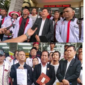Lamsiang Sitompul SH MH Pimpin Massa Laporkan Dugaan Penistaan Agama ke Polda Sumut