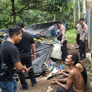 Dua Pengguna Sabu Diamankan dan Barak Dihancurkan Polsek Pancur Batu Gerebek Sarang Narkoba