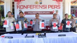 Polres Pasuruan Amankan 5 Tersangka Kasus Tambang Andesit Ilegal di Purwosari