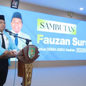 Resmi Dilantik, Fauzan Sururi Pimpin DEMA IAIDU Asahan Masa Bakti 2026–2027