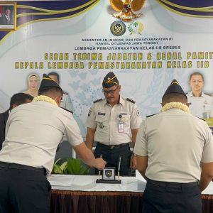 Hadiri Sertijab Kalapas Brebes, Kalapas Batang Turut Tebar Benih Lele untuk Ketahanan Pangan