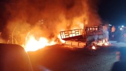 Diduga Korsleting Kabel, Mobil Pick Up Pengangkut BBM Terbakar, Polsek Manggelewa Amankan TKP, Tak Ada Korban Jiwa
