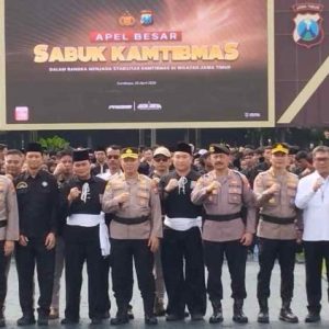 Wujud Nyata Kolaborasi Polri – Masyarakat Jogo Jawa Timur, Polda Jatim Gelar Apel Besar ‘Sabuk Kamtibmas’