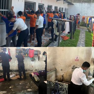 Perkuat Sinergi, Lapas Batang Gandeng TNI, POLRI, dan BNN Gelar Razia Kamar Hunian Serta Tes Urine