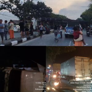 Truk Pengangkut Sabun Terguling di Babat Lamongan, Sopir Diduga Alami Microsleep