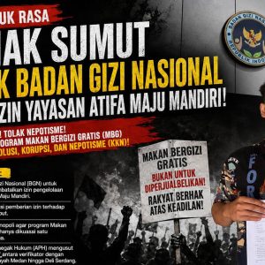 FPMAK Sumut Desak Badan Gizi Nasional Cabut Izin Yayasan Atifa Maju Mandiri