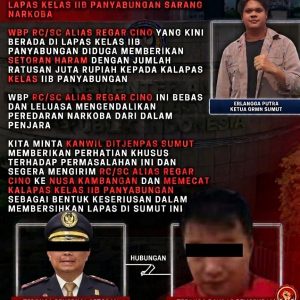 GRMN Sumut Soroti Dugaan Peredaran Narkoba di Lapas Kelas IIB Panyabungan