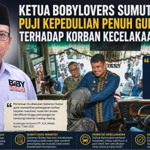 Ketua Bobylovers Sumut Puji Kepedulian Penuh Gubernur Bobby Terhadap Korban Kecelakaan Bus ALS