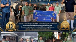 Wujud Kepedulian Sosial, Perumda Air Minum Surya Sembada Kota Surabaya Salurkan 13 Ekor Sapi Qurban pada Idul Adha 1447 H