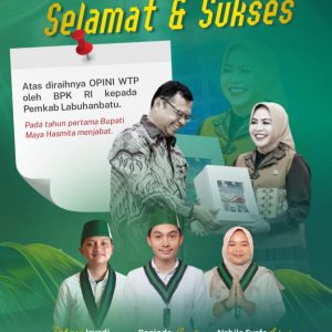 HMI Labuhanbatu Raya Apresiasi Bupati Maya Hasmita, Pemkab Raih Opini WTP dari BPK RI