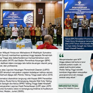 PW HIMMAH Sumut: Pertahankan WTP 8 Kali Beruntun, Bukti Pemko Tebing Tinggi Jaga Amanah Rakyat