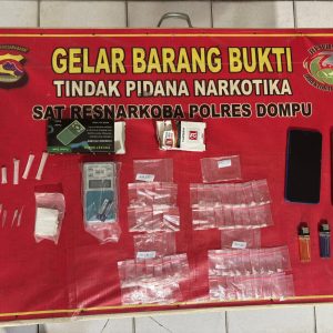 Polres Dompu Berantas Peredaran Narkoba di Kampung Bebas Narkoba,Satu Orang Pelaku dan BB Sabu 19.95 Gram di Amankan