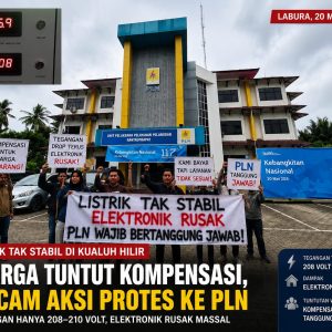 Listrik Tak Stabil Bikin Elektronik Rusak, Warga Kualuh Hilir Labura Tuntut Kompensasi dan Ancam Aksi Protes ke PLN
