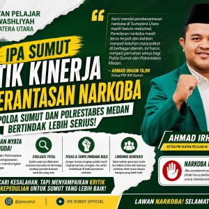 PW IPA Sumut Nilai Pemberantasan Narkoba Belum Maksimal, Desak Polda Sumut dan Polrestabes Medan Bertindak Lebih Serius