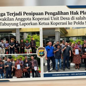 Diduga Terjadi Penipuan Pengalihan Hak Plasma, Perwakilan Anggota Koperasi Unit Desa di salah satu desa Tabuyung Laporkan Ketua Koperasi ke Polda Sumut