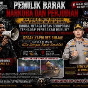Siap ‘Jemput’ Kapolda, Korda SJB Sumut Desak Usut Tuntas Narkoba dan Judi di Kota Binjai