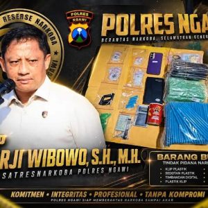BRAVO” Genderang Perang Berantas Peredaran Narkoba, Satresnarkoba Polres Ngawi Berhasil Sita Sabu 39,222 gram