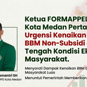 Ketua FORMAPPEL RI DPD Kota Medan Pertanyakan Urgensi Kenaikan Harga BBM Non-Subsidi di Tengah Kondisi Ekonomi Masyarakat
