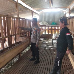 Polsek Manyar Dukung Ketahanan Pangan, Cek Perkembangan Peternakan Kambing di Peganden