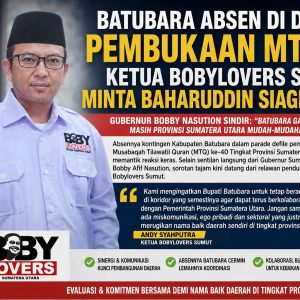 Batubara Absen di Defile Pembukaan MTQ ke- 40, Ketua Bobylovers Sumut Minta Baharuddin Siagian Berbenah