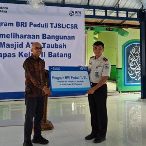 Lapas Batang dan BRI Cabang Batang Gelar Serah Terima TJSL Program Perbaikan Masjid At-Taubah