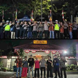 Giat Siaga PAMSWAKARSA ORMAS Pemuda Pancasila (PP) PAC Mulyorejo dan Perguruan Silat di Polsek Mulyorejo, Perkuat Sinergi Jaga Kamtibmas