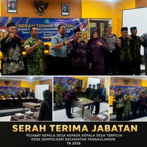 Ali Murtadho Resmi Pimpin Desa Gempolsari Periode 2026–2034, Camat Tanggulangin: Tinggalkan Perbedaan, Saatnya Bersatu Bangun Desa