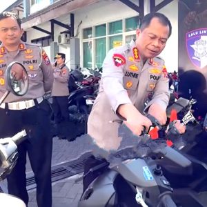 HUT Bhayangkara ke-80 | Kapolrestabes Surabaya Buka Pengembalian 471 Motor Barang Bukti Laka, Gratis Tanpa Pungutan