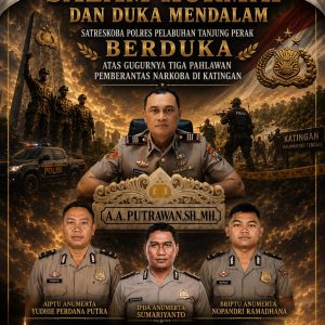 Satreskoba Polres Pelabuhan Tanjung Perak Sampaikan Duka atas Gugurnya Tiga Pejuang Pemberantas Narkoba di Katingan