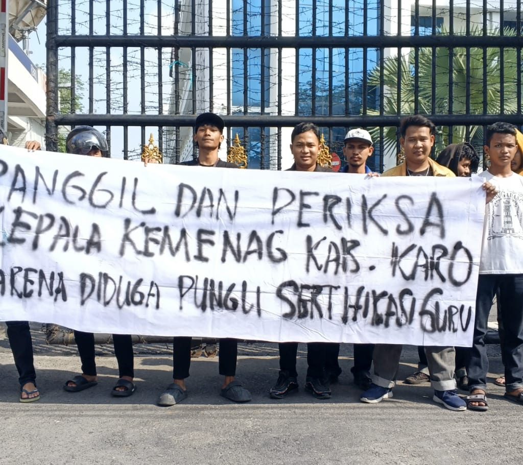 AMPAK Sumut Gelar Unjuk Rasa Soal Dugaan Pungli Dana Sertifikasi Guru di Kemenag Karo T.A. 2024–2026
