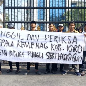 AMPAK Sumut Gelar Unjuk Rasa Soal Dugaan Pungli Dana Sertifikasi Guru di Kemenag Karo T.A. 2024–2026