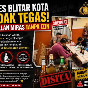 Polres Blitar Kota Bergerak Usai Aduan Warga Soal Dugaan Miras Tanpa Izin di Srengat