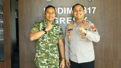 Perkokoh Sinergi TNI-Polri, Kapolres Gresik Silaturahmi ke Makodim 0817 dan Koramil Kota