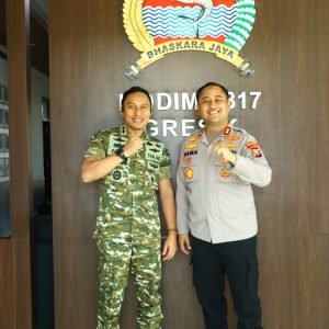 Perkokoh Sinergi TNI-Polri, Kapolres Gresik Silaturahmi ke Makodim 0817 dan Koramil Kota